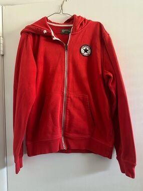 Converse Red Zip-Up Hoodie (Medium)